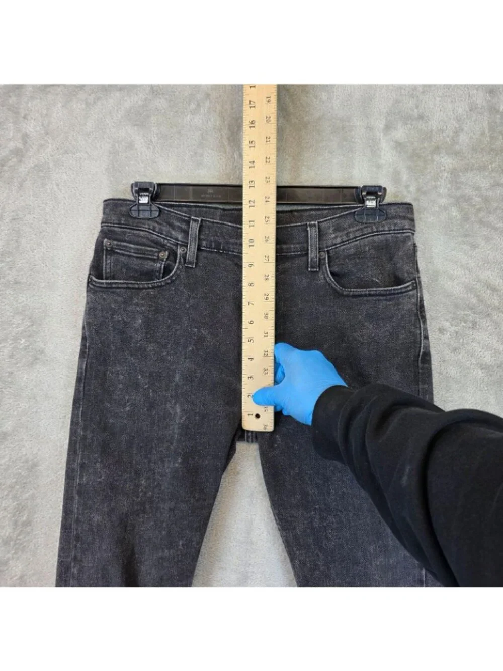 Levis 512 Jeans Mens 33x30 Gray Charcoal Wash Slim Taper Stretch Denim Pants